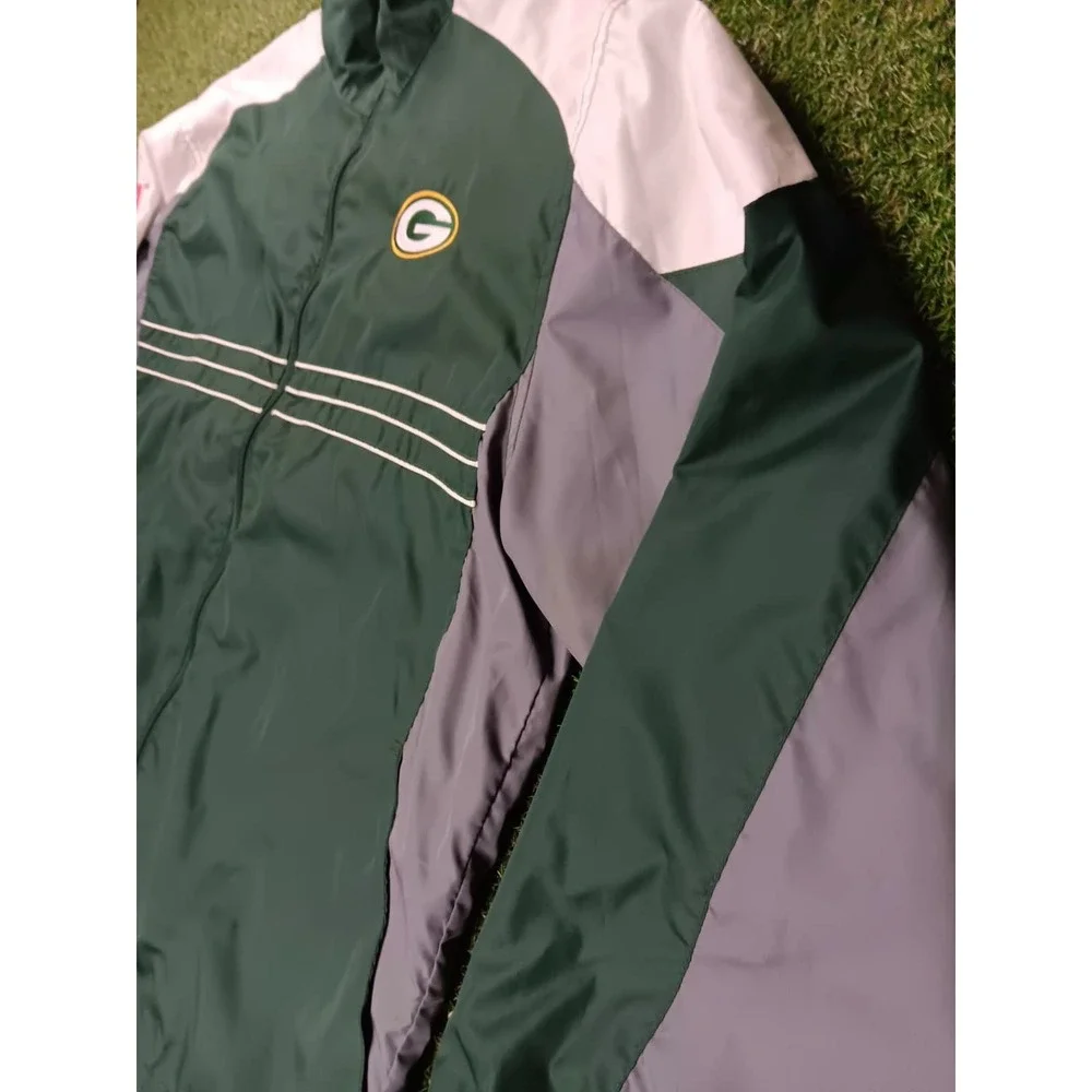 Green Bay Packers‎ Vintage Y2K Reebok Windbreaker Jacket Mens XL  NFL  Apparel